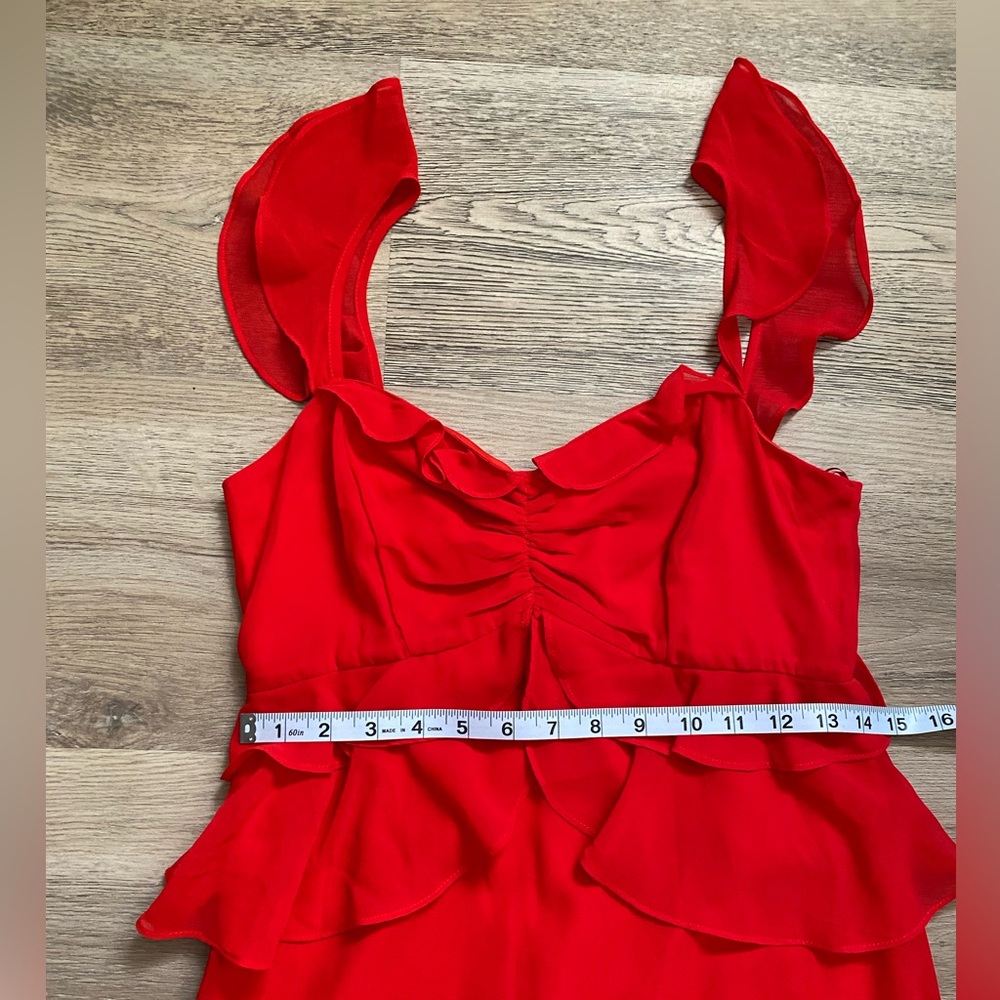 Sugar Lips Red Ruffled Dress - Picture 6 of 8